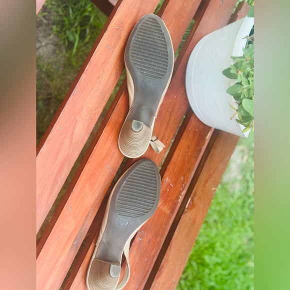 THE FLEXX Genuine Leather PeepToe Prato Vacchetta Slingback Kitten Heel SZ 10M - Picture 12 of 16